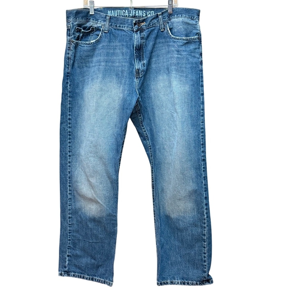Nautica Jeans Co Bootcut Relaxed Fit Sz 40X32 Blue Jeans Grunge 90's Streetwear